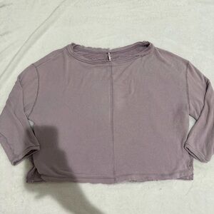 FP Movement by Free People Purple Long Sleeve Cropped Sweater